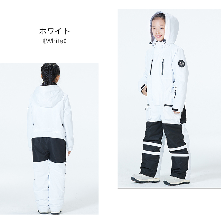 NASA スノーボードウェア 子ども用 ホワイト/ブラック NASA