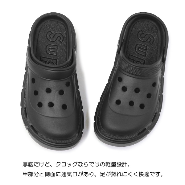 サンダル レディース 靴 厚底 クロッグサンダル 軽量 履きやすい 箱
