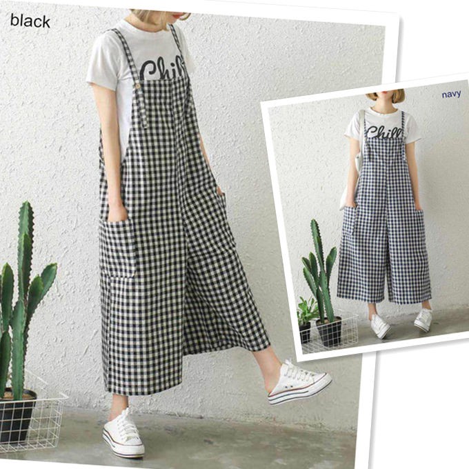 ギンガムチェック サロペット レディース ボトムス オーバーオール