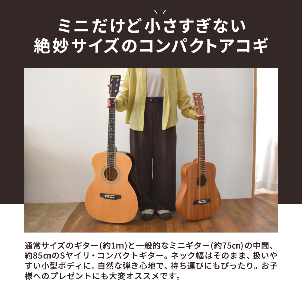 S.Yairi コンパクト アコースティックギター YM-02 単品〔ソフトケース