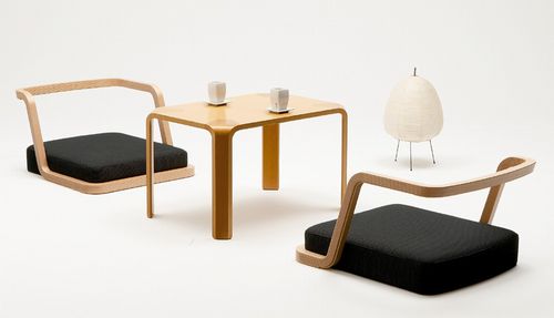 天童木工 和風座いす 木製曲げ木座椅子 2色対応 完成品 国産品（日本製