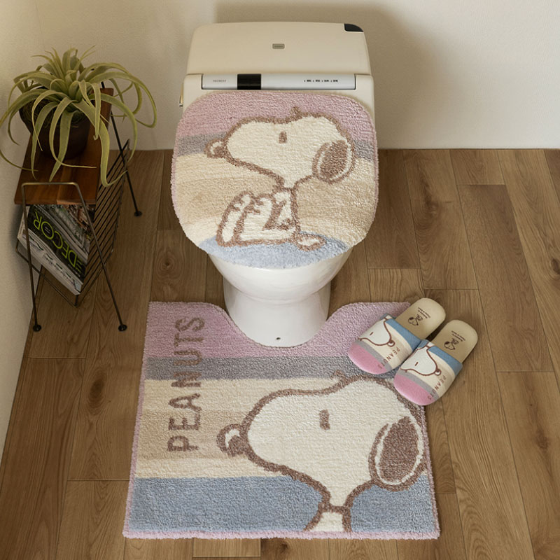 SNOOPY（スヌーピー） トイレマットセット 3点 約58×60cm トイレマット