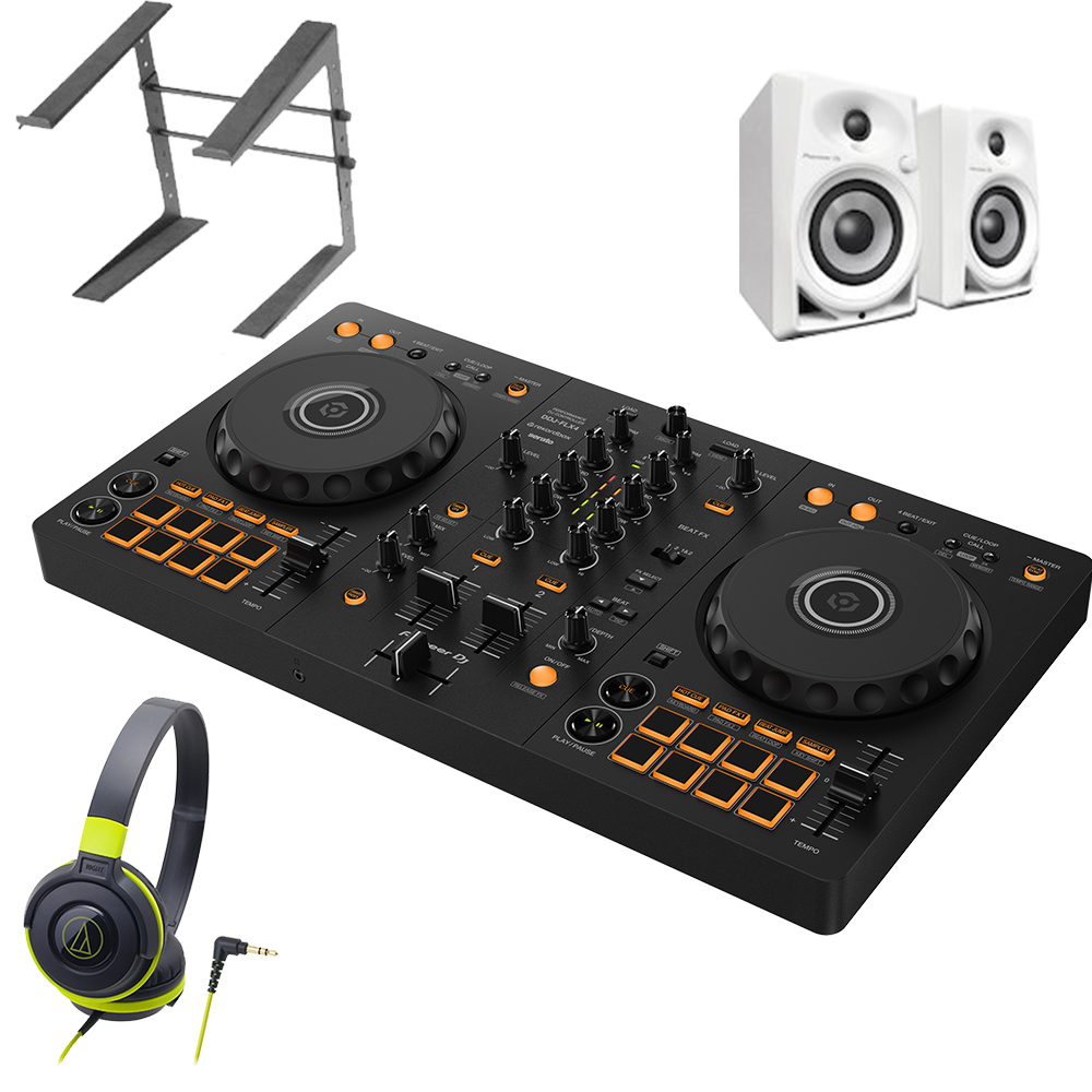 Pioneer DJ 〔DDJ-400後継機種〕 パイオニア DDJ-FLX4 + スピーカー+