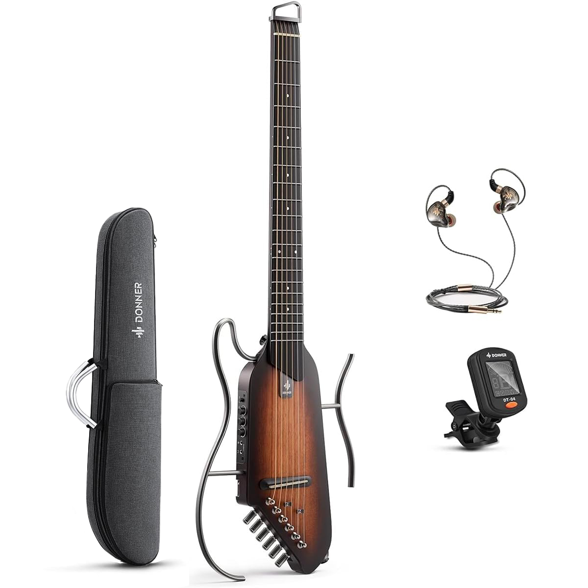 Donner ドナー HUSH-I 自宅練習に最適 静音アコースティックギター