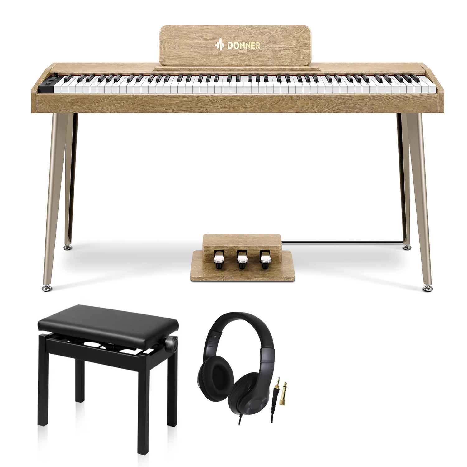 Donner ドナー 電子ピアノ セミウェイト 88鍵盤 DDP-60 Natural／Gray