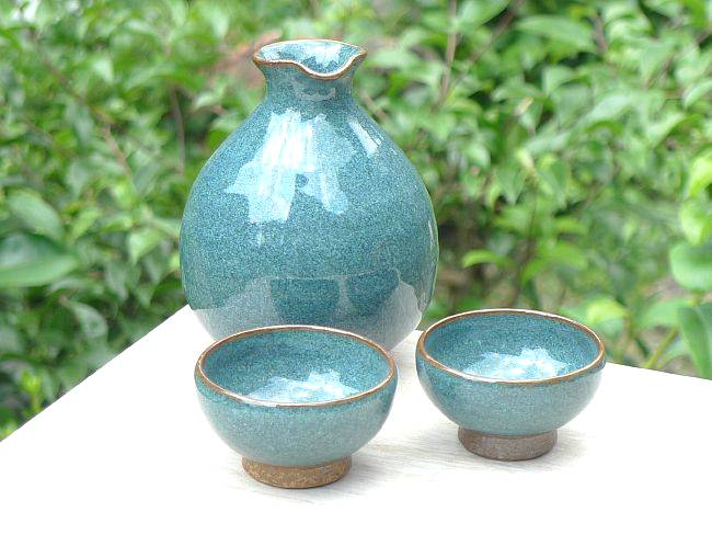 京焼 清水焼 青銅釉 酒器セット 月夜見 : 松韻堂 Yahoo!店 - 通販