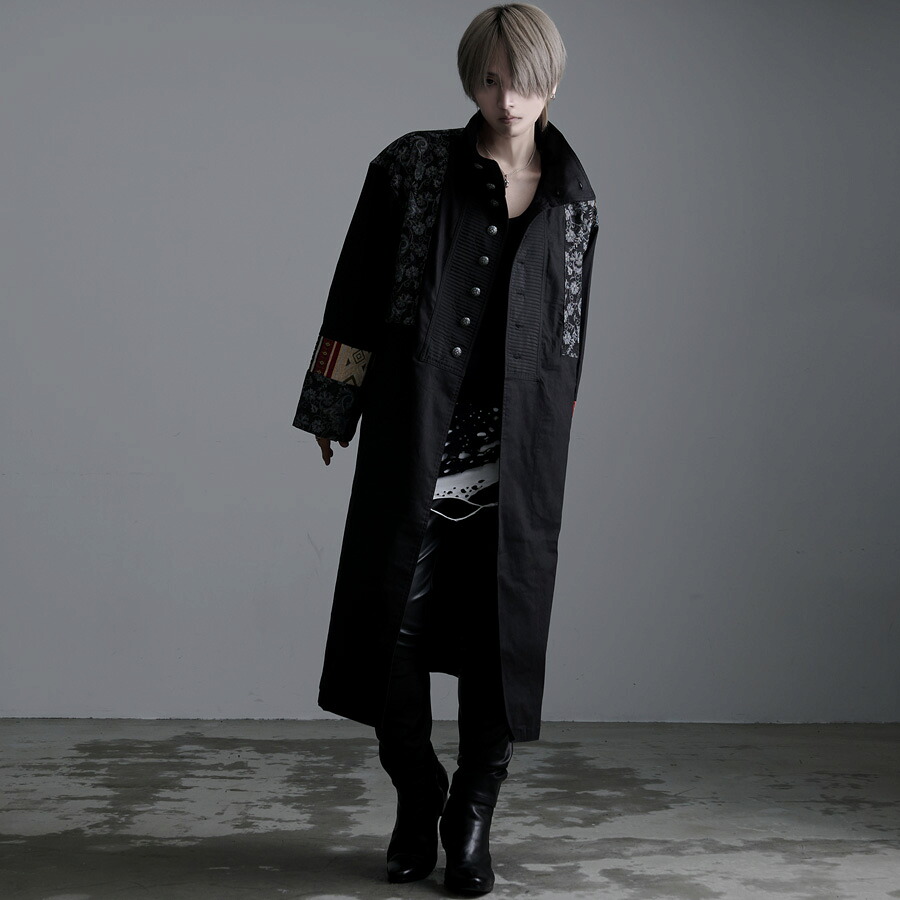 Amina ロングジャケット メンズ コート ナポレオンジャケット 立ち襟