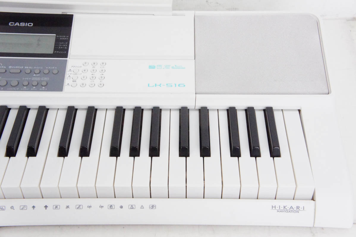 中古 CASIOカシオ 光ナビゲーションキーボード LK-516 電子キーボード