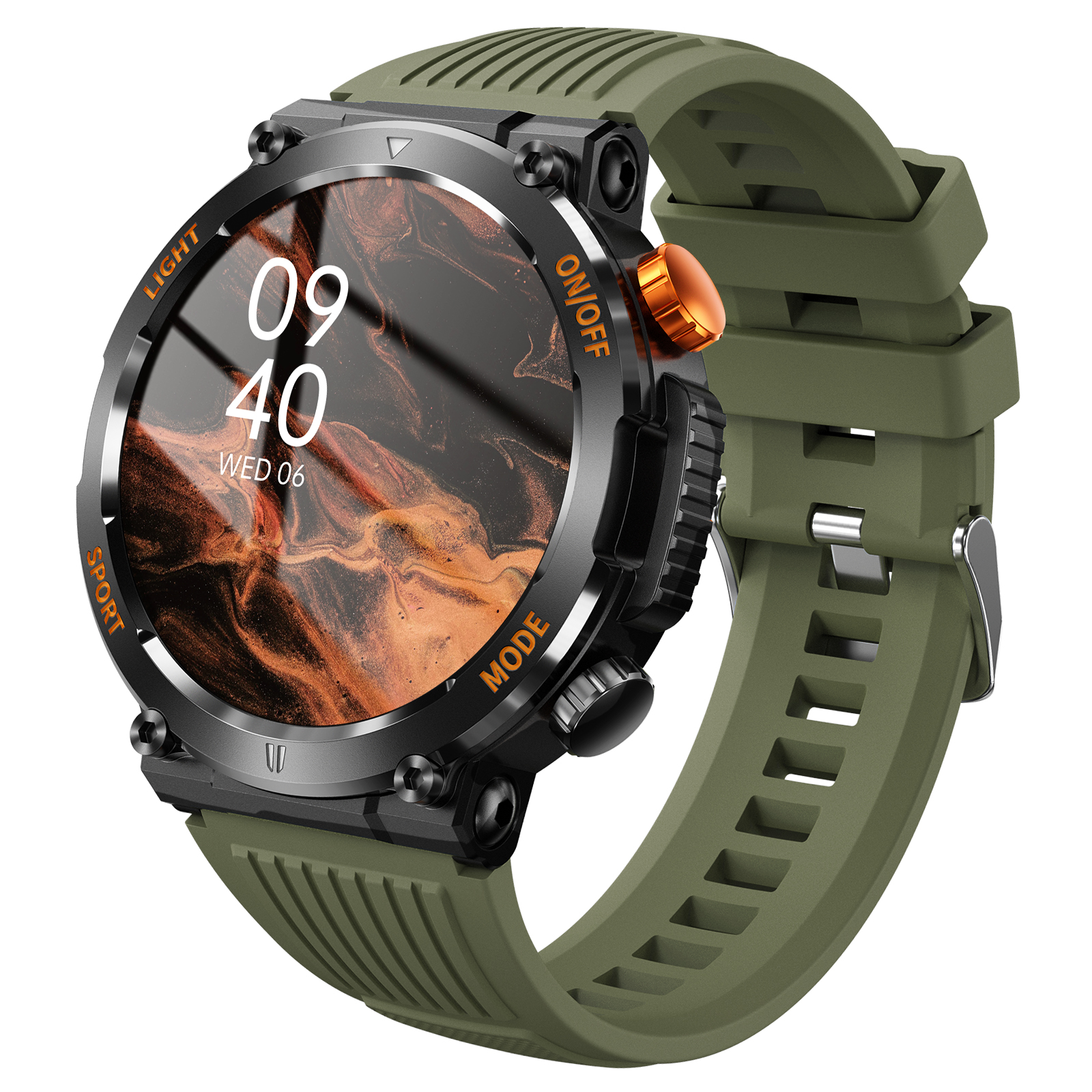 4,980円→3,990円 スマートウォッチ 軍用規格 通話機能 腕時計 メンズ