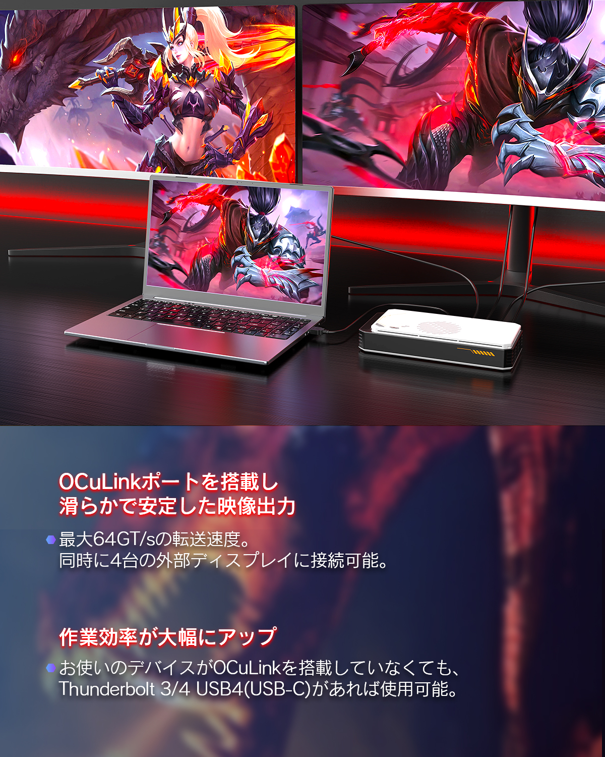 VETESA グラフィックボード 外付けeGPU AMD Navi33 RX 7600M-XT内蔵