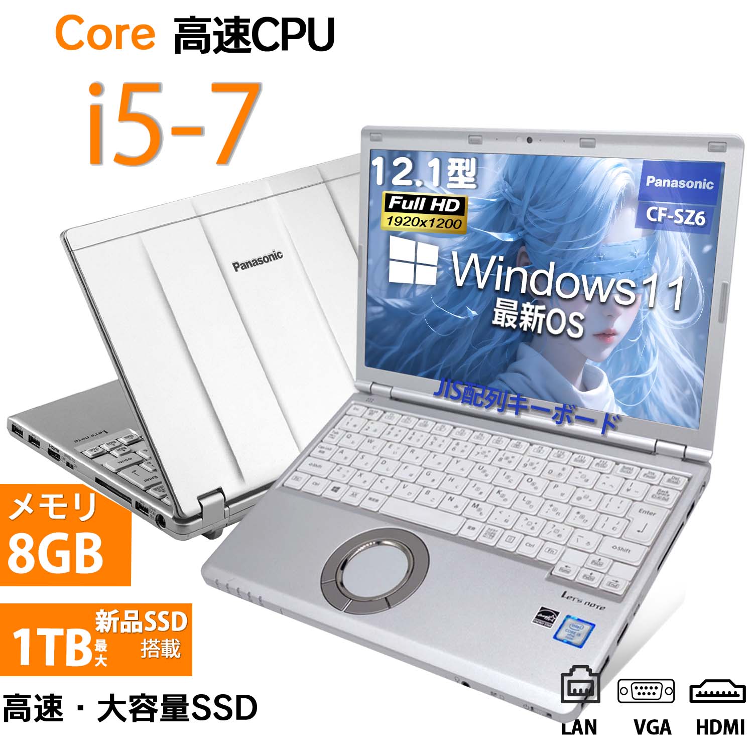 Panasonic（パナソニック） 中古 ノートパソコン office付き Windows11