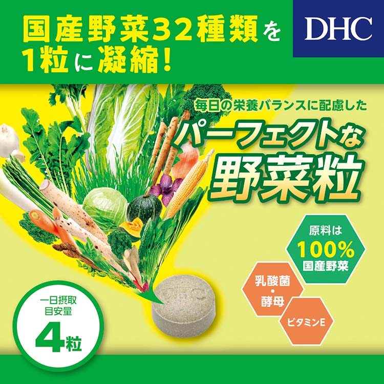 DHC 国産パーフェクト野菜プレミアム 90日分 ( 360粒入*2袋セット