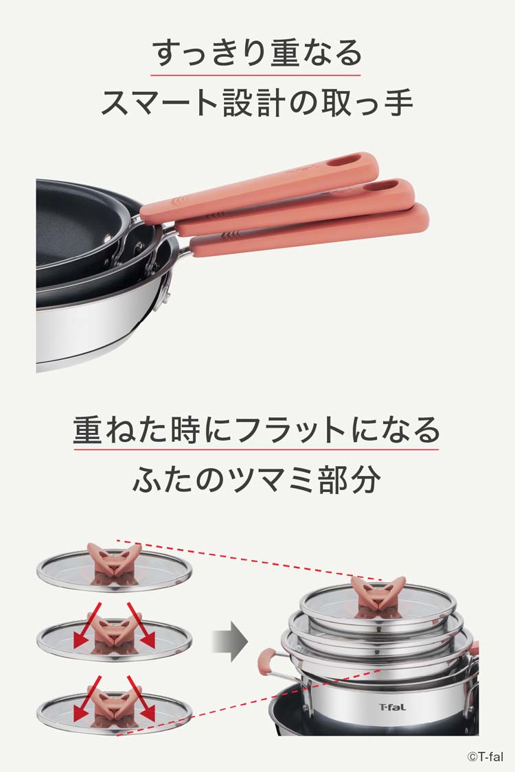 ティファール オプティスペースIH ステンレス フライパン 20cm G72902