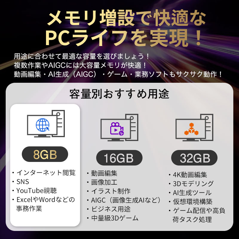 SPD デスクトップPC用メモリ SPD DDR4-2666 PC4-21300 DIMM 16GB(8GBx2