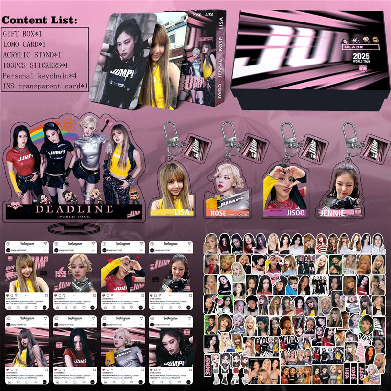 BLACKPINKグッズ ギフトボックス フォトカード JUMP トレカセット 写真