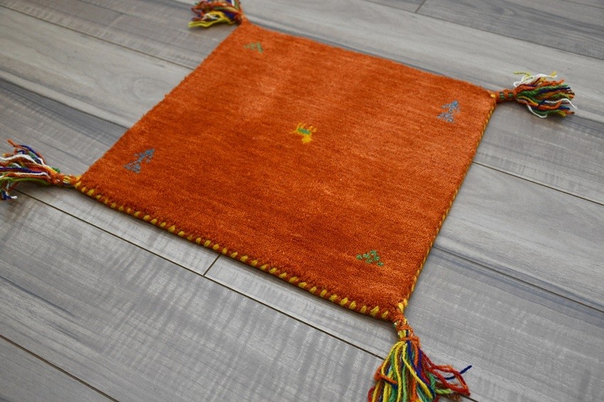 ギャベ ギャッベ ラグ マット 40×40 ウール 絨毯 アウトレット 座布団