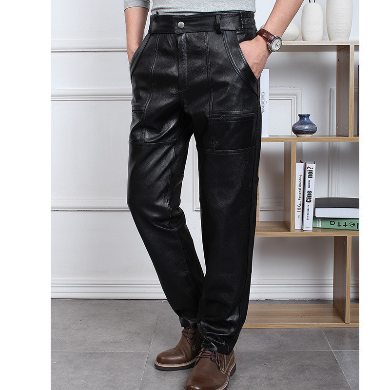 革パンツ レザーパンツ メンズ 本革 牛革 革パン バイクパンツ バイク