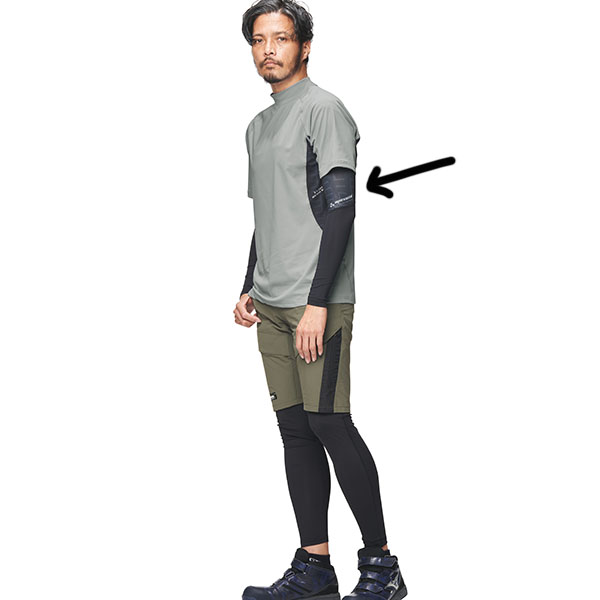 冷感 アームカード 春夏用 79775 速乾 ストレッチ アームカバー 作業着