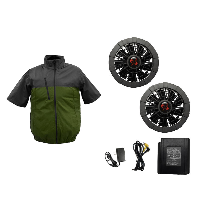 空調ウェア 空調作業服 2025 半袖 フルセット サイドファン 最強