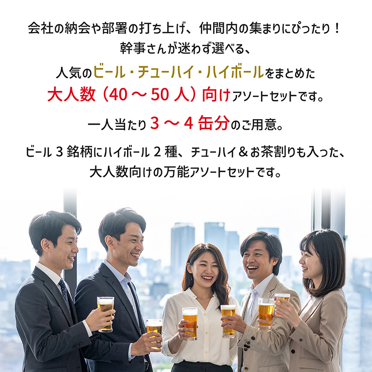 幹事さん応援! 宴会セット 192本 ビール ハイボール チューハイ 24本×8