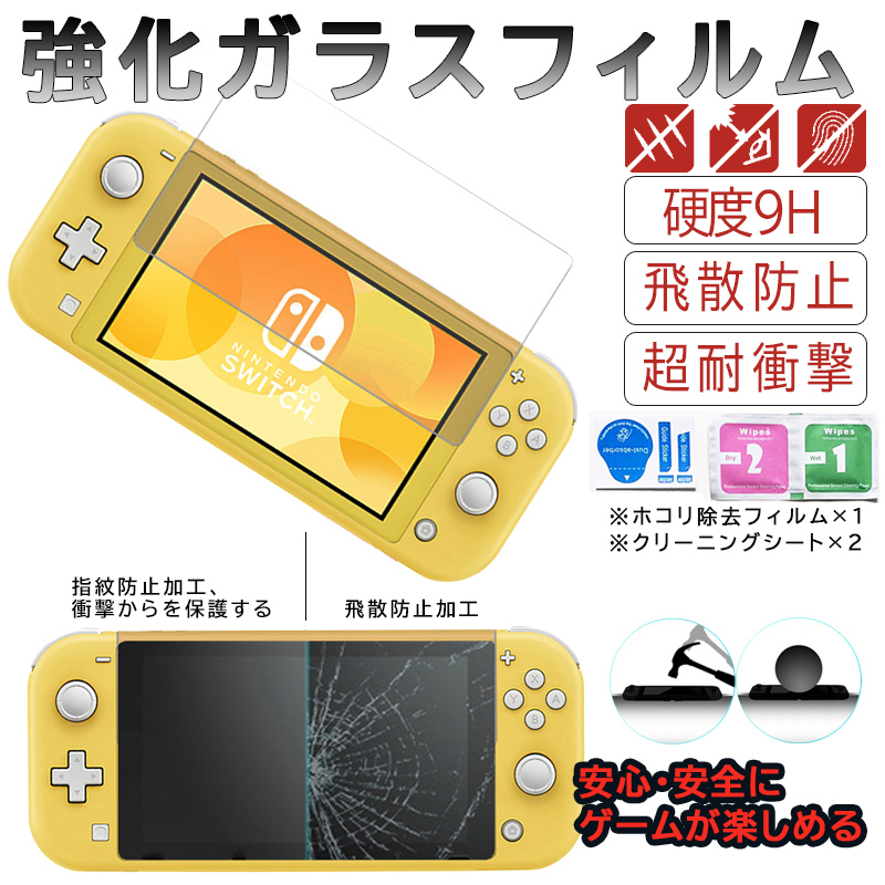 Nintendo Switch Lite 本体ケース 画面保護フィルム 2点セット