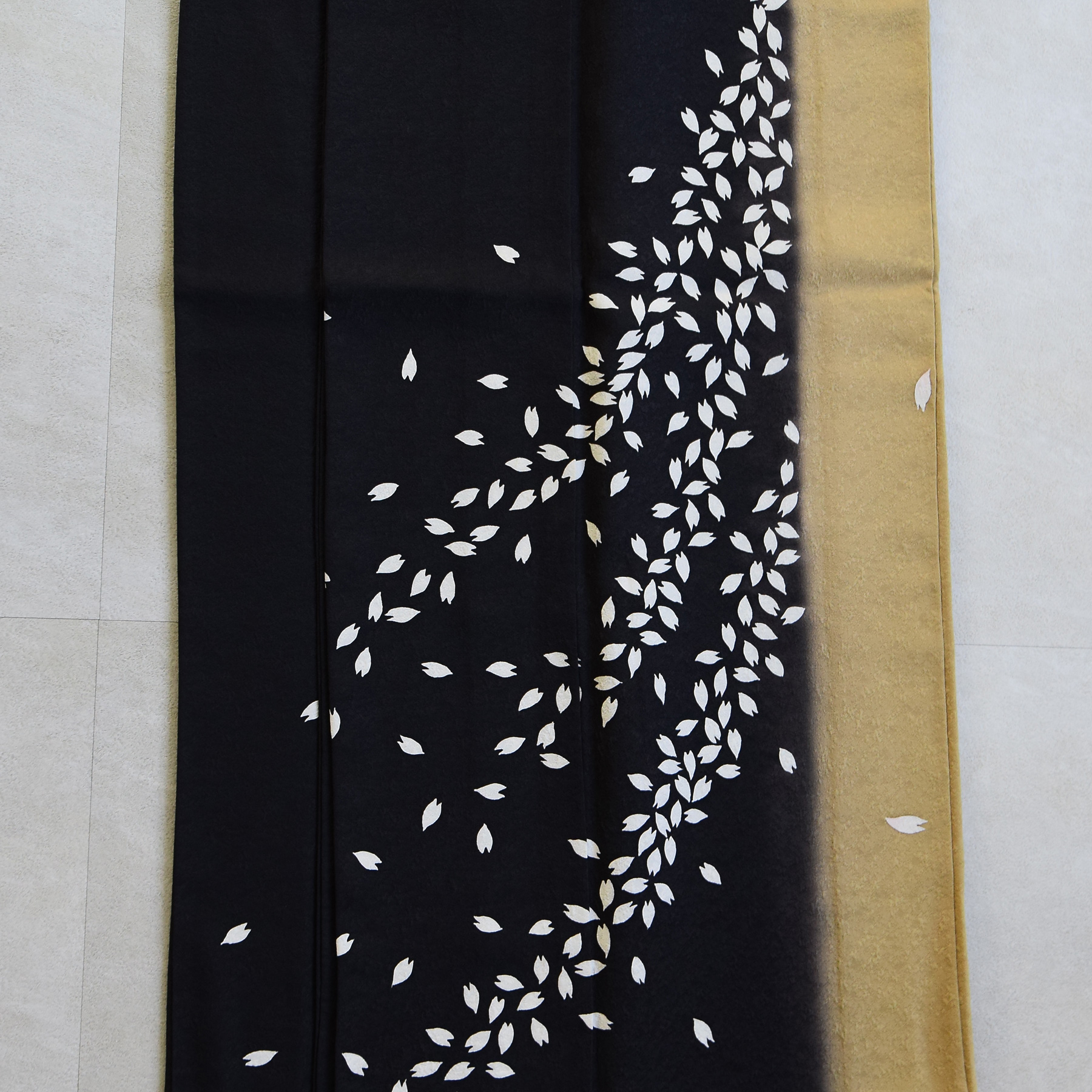 訪問着 レンタル おしゃれ 20点 フルセット 正絹 着物 花 黒系 七五三