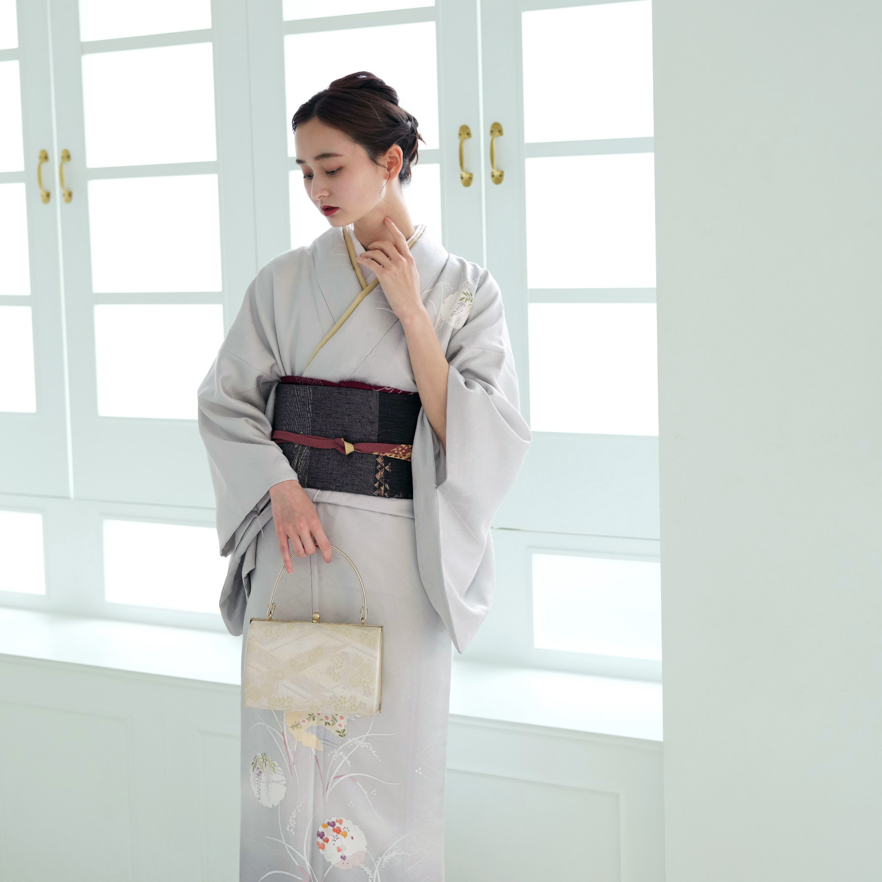 訪問着 レンタル おしゃれ 20点 フルセット 古典柄 レトロ 母親 正絹