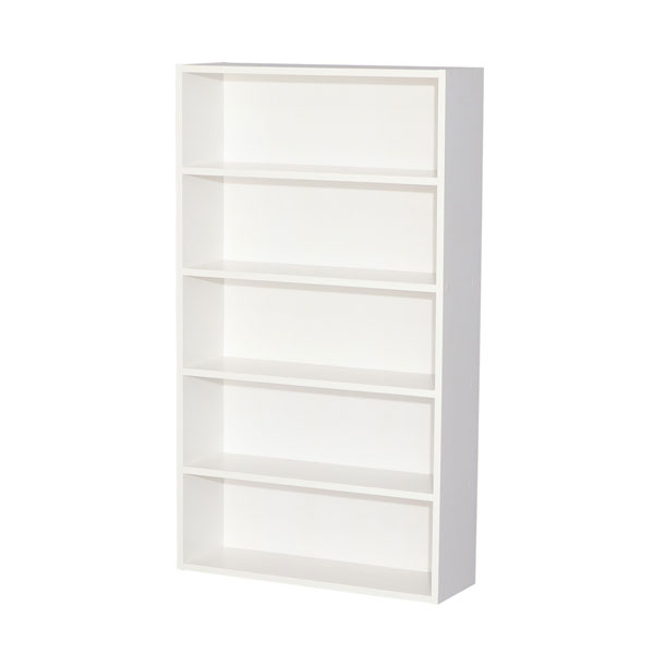 コミックラック 5段 スリム本棚 約190冊収納 奥行18.5cm 文庫本ラック