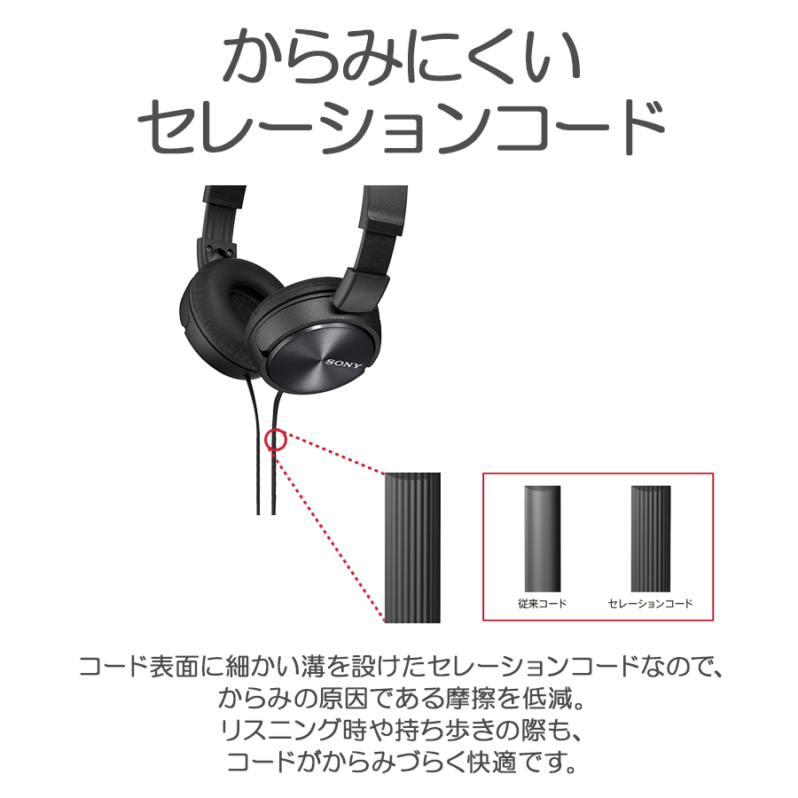 SONY（ソニー） ヘッドホン 有線 ステレオ ヘッドフォン 高音質 重低音