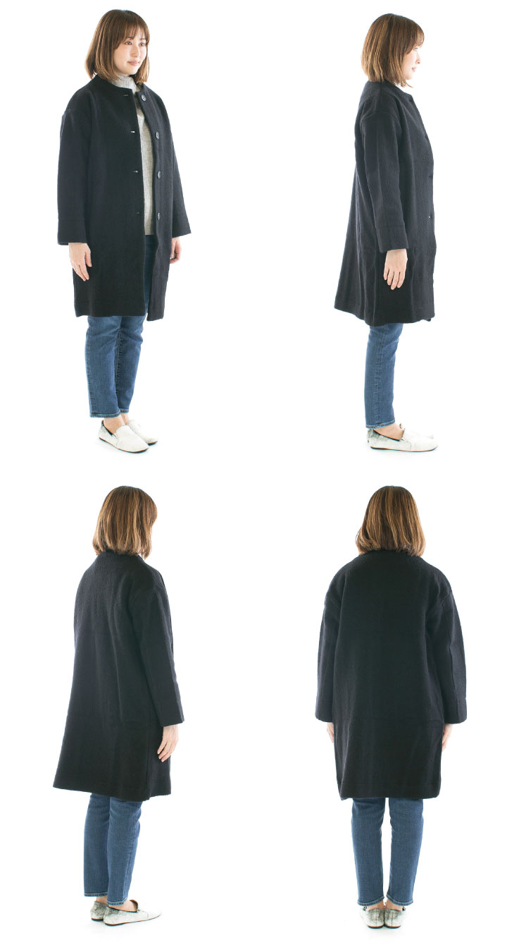 maomade マオメイド 圧縮ウールモックネックコート 341129○ : varzy
