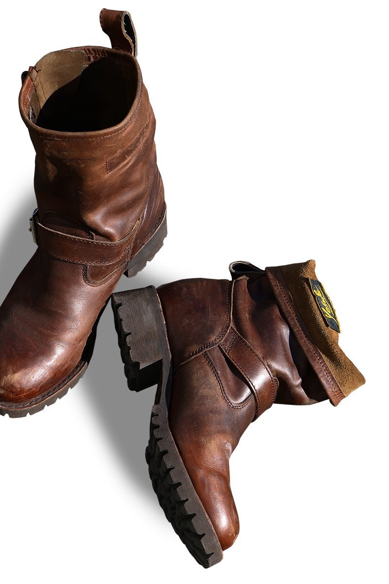 PATY エンジニアブーツ 本革 ショート ミドル ブーツ レザー