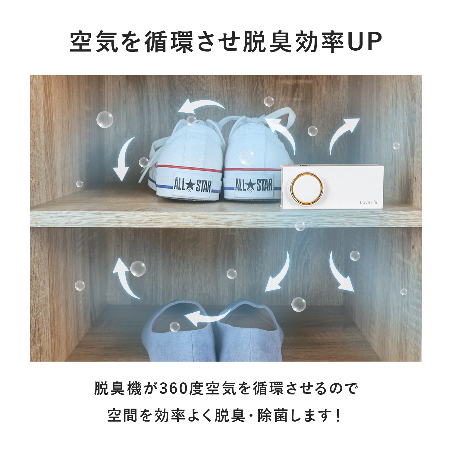ミニ空気清浄機 オゾン発生器 脱臭 脱臭機 除菌 充電式 オゾン脱臭機