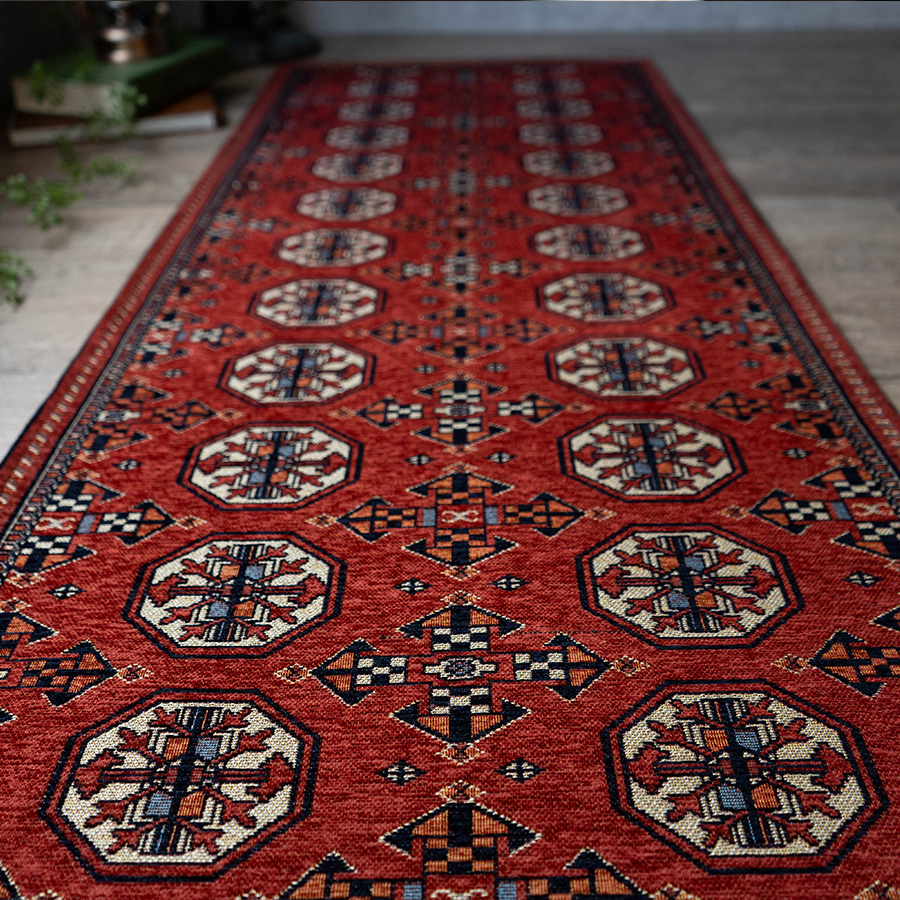 サヤンサヤン 玄関マット トライバル 風 アクセントラグ ボハラ