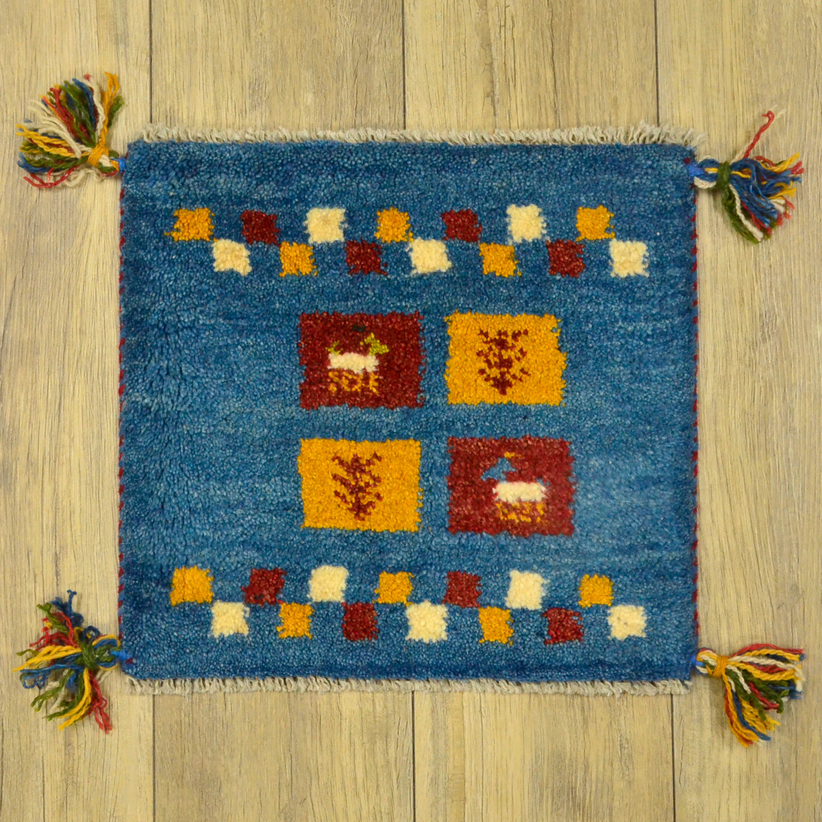 サヤンサヤン ギャッベ ギャベ 座布団 ペルシャ イラン 約 40x40cm