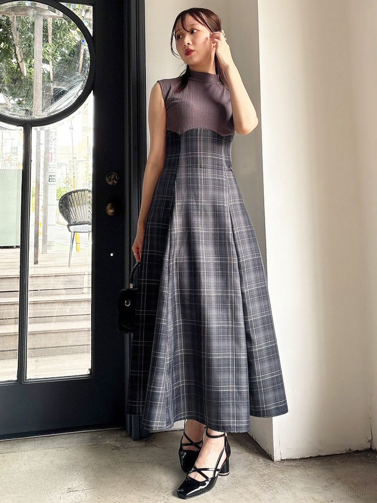 dazzlin（ダズリン） (ダズリン）【復刻】チェックノースリーブ