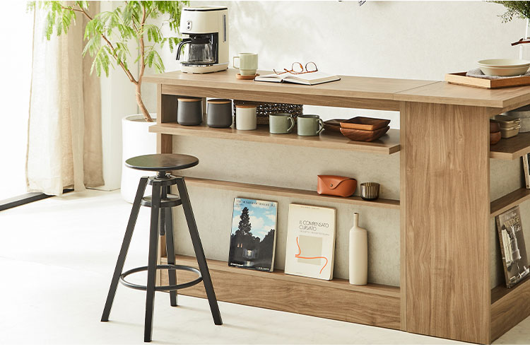 バーカウンター カウンターテーブル I型 幅120cm 高さ93cm キッチン