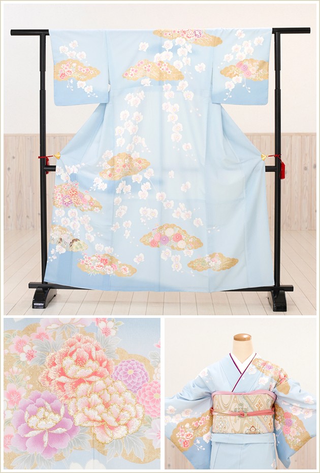 訪問着レンタル 結婚式 卒業式 入学式 七五三 hw1178 着物レンタル