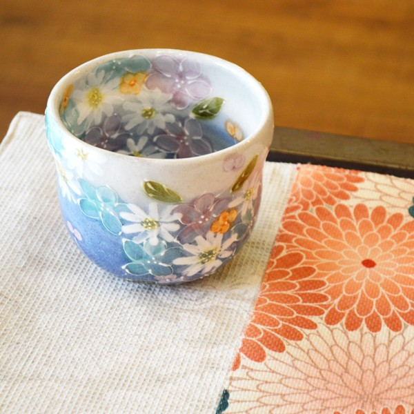 工房ゆずりは カップ＆ソーサー 平安京花 瀬戸焼 花柄 優しい感性 女性