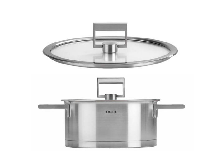 CRISTEL（クリステル） Lシリーズ 鍋用 蓋 24cm フラットガラス蓋