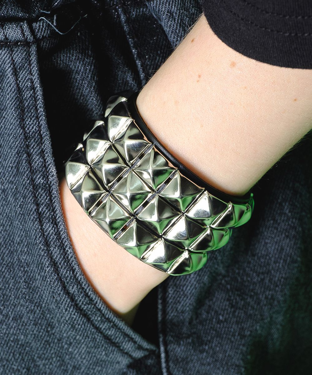 スタッズ ブレスレット メンズ レザーブレスレット レディース 革