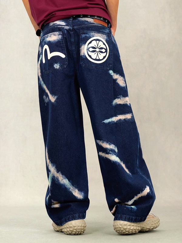 EVISU（エヴィス） ジーンズ カモメ 家紋 タイダイ デニム パンツ