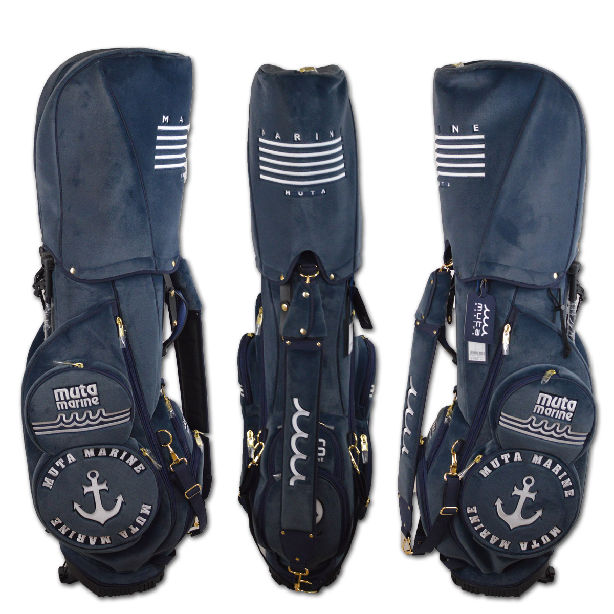 muta（ムータ） キャディバッグ スタンド式 メンズ クリア 黒 紺
