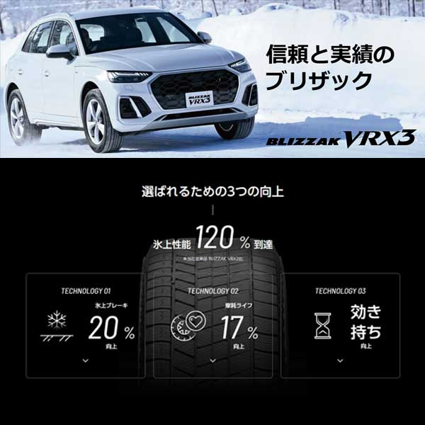 ブリザック 在庫あり 4本セット 205/65R16 95Q スタッドレス VRX3