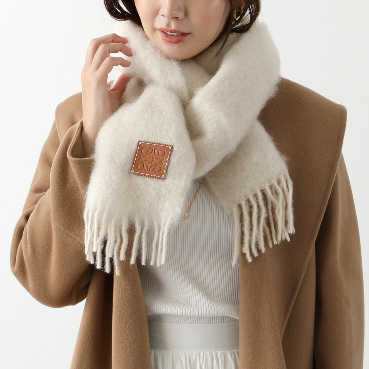 LOEWE（ロエベ） マフラー 185×23 F655254X01 レディース ウール