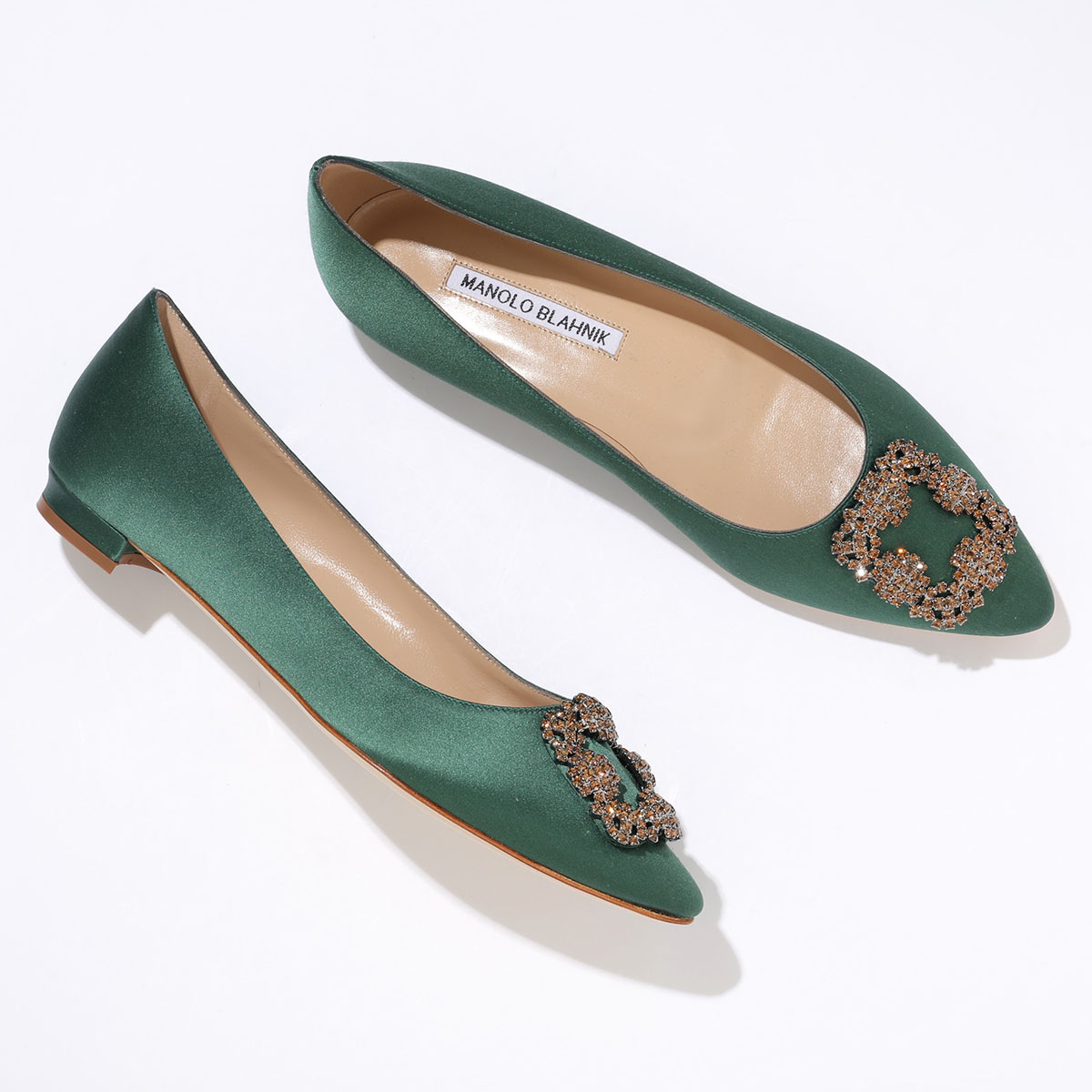 MANOLO BLAHNIK（マノロブラニク） パンプス HANGISIFLAT SMT SATIN