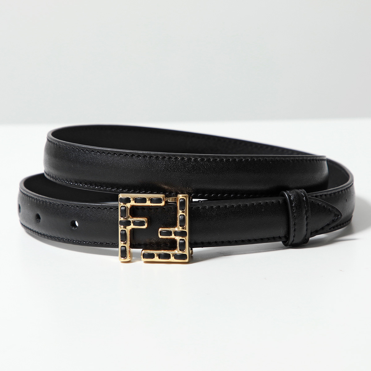 FENDI（フェンディ） FFベルト 8C0648 ASUP レディース レザー ナロー