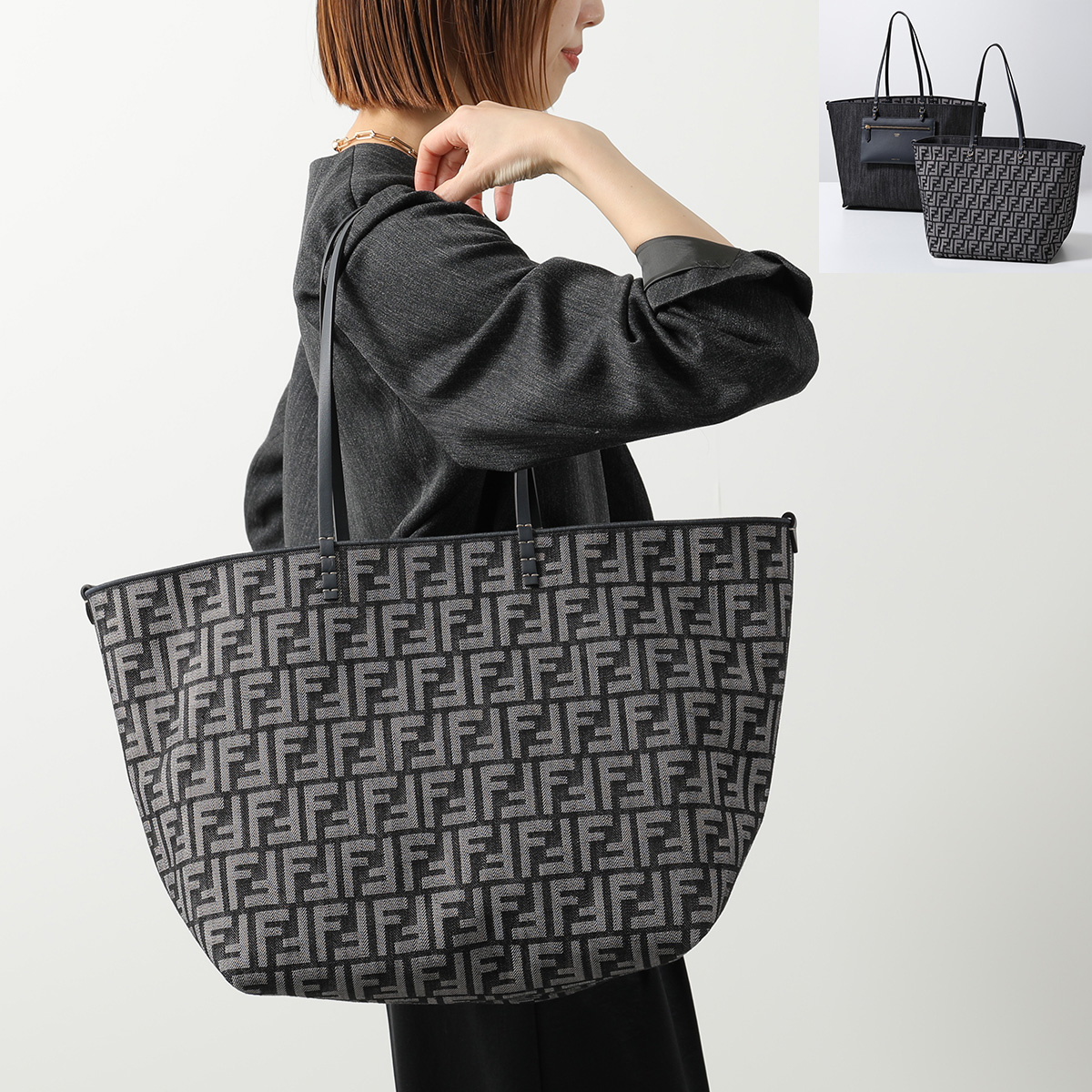 FENDI（フェンディ） トートバッグ ROLL LARGE ロール ラージ 8BH425