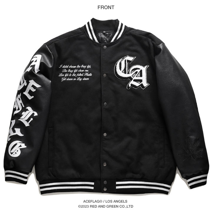 ACEFLAG（エースフラッグ） アウター 長袖 スタジャン ブルゾン レザー