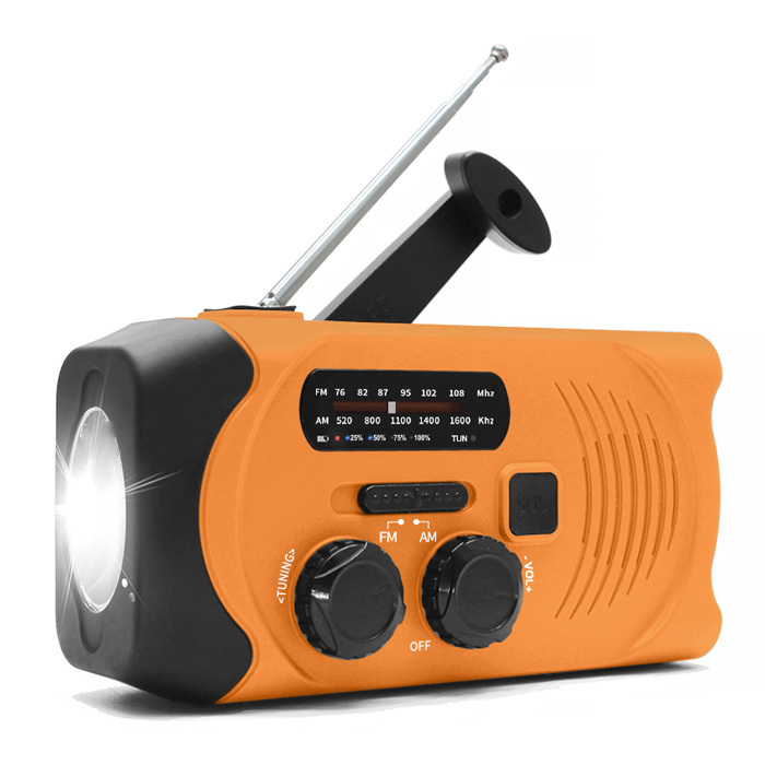 防災ラジオ 地震対策 手回し ソーラー充電 多機能防災ラジオ 防災