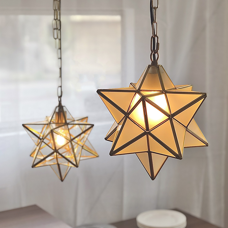 爆買 セール対象／ ペンダントライト 星型 ゴールド 1灯 E26 間接照明